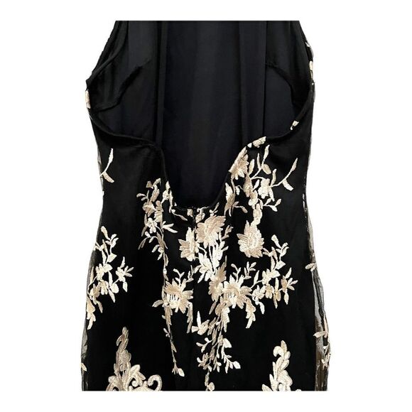 LILY DRESS, EMBROIDERED WOVEN DRESS WITH MESH HALTER HIGH NECK XS - Picture 7 of 9